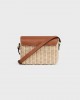 CELINE TEEN TRIOMPHE BAG in WICKER AND NATURAL CALFSKIN 116552FUO.02NT