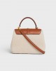 CELINE Small 16 Bag in SHEARLING AND natural CALFSKIN 112383ESB.02NT