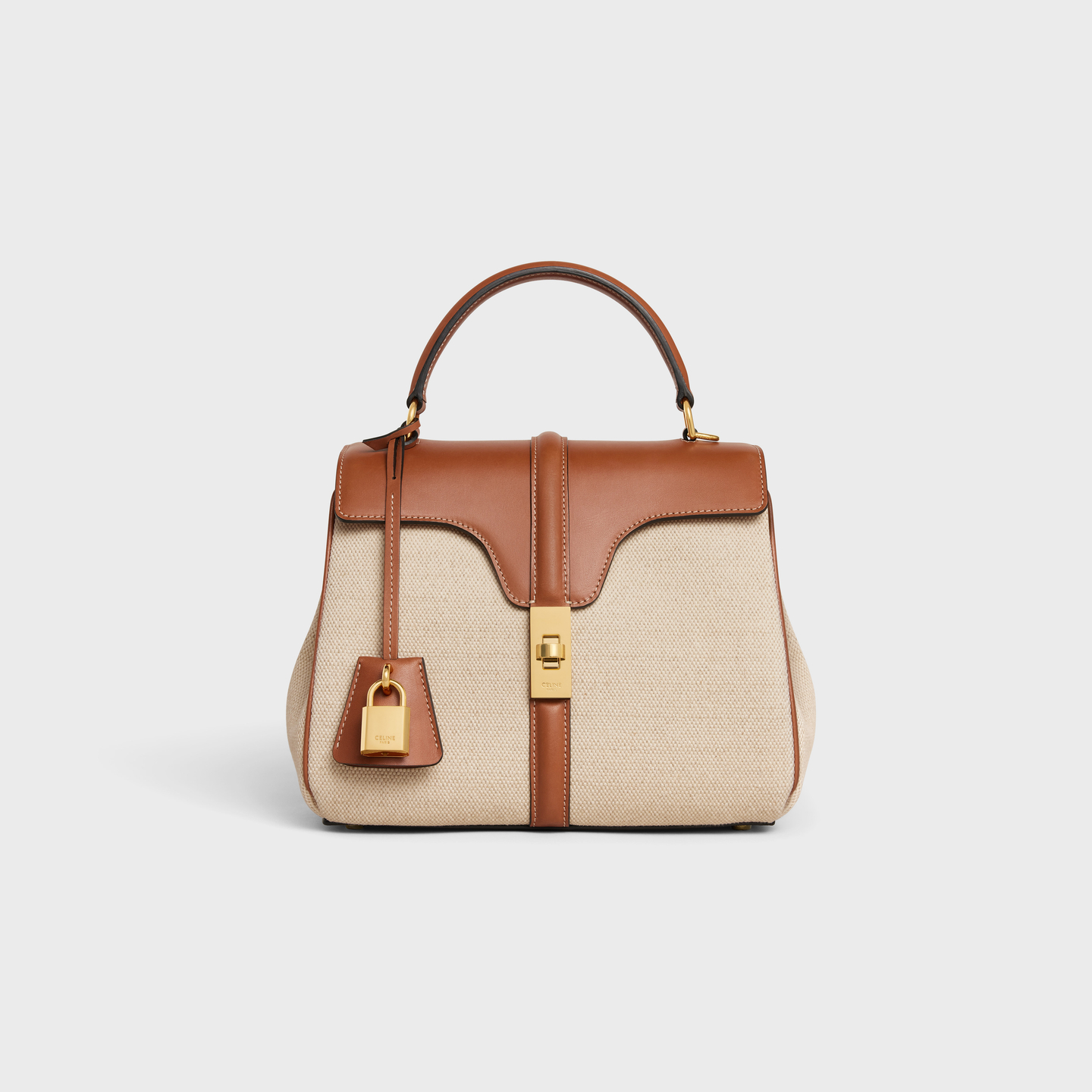 CELINE Small 16 Bag in Textile and natural calfskin 188002ENK.02NT