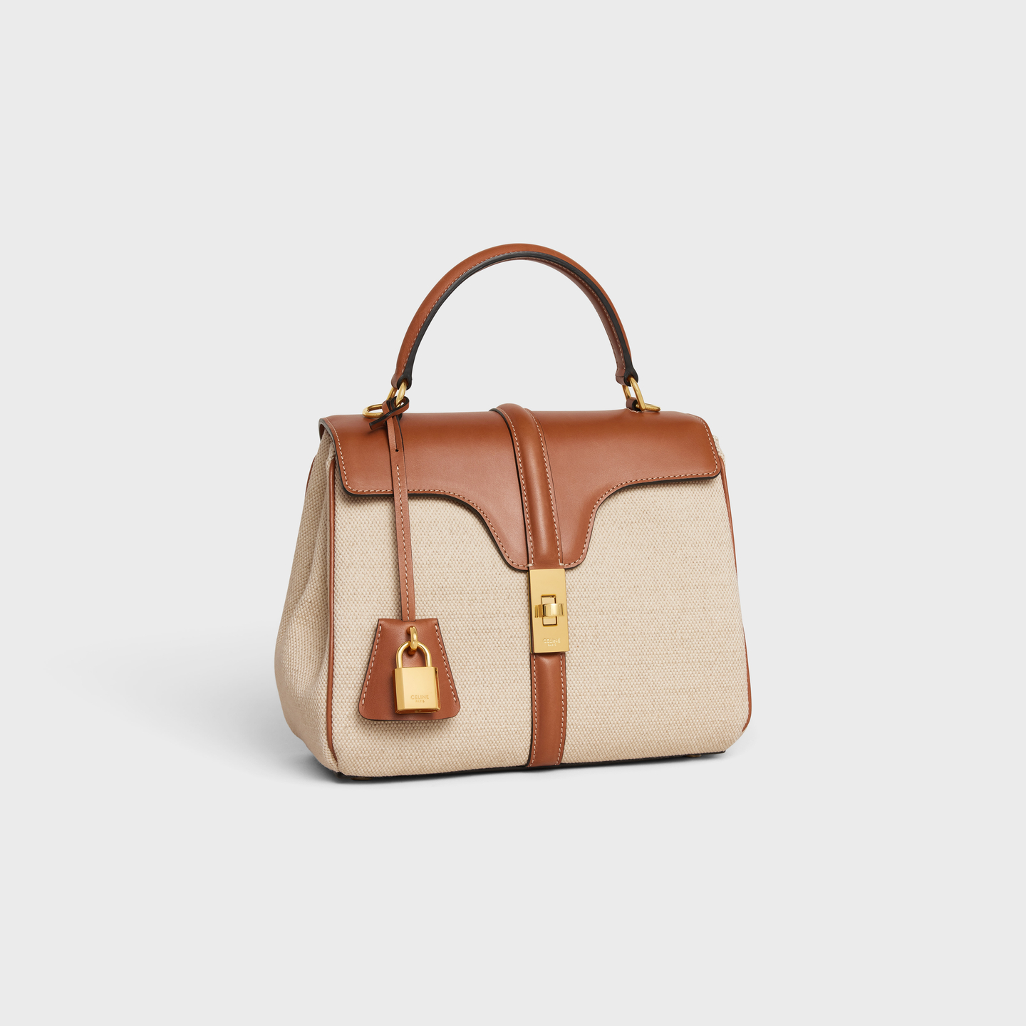 CELINE Small 16 Bag in Textile and natural calfskin 188002ENK.02NT