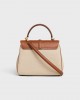 CELINE Small 16 Bag in Textile and natural calfskin 188002ENK.02NT