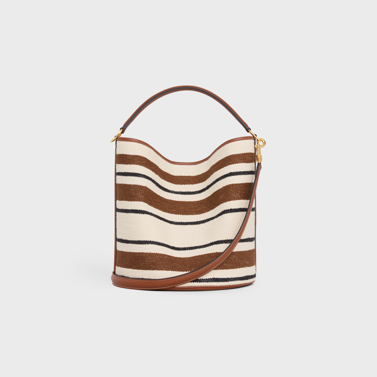 CELINE Bucket 16 Bag in striped textile with celine JACQUARD 195572FN8.14ML