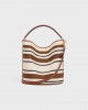 CELINE Bucket 16 Bag in striped textile with celine JACQUARD 195572FN8.14ML