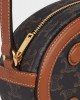 CELINE OVAL BAG CUIR TRIOMPHE in TRIOMPHE CANVAS and CALFSKIN 198602EIN.04LU