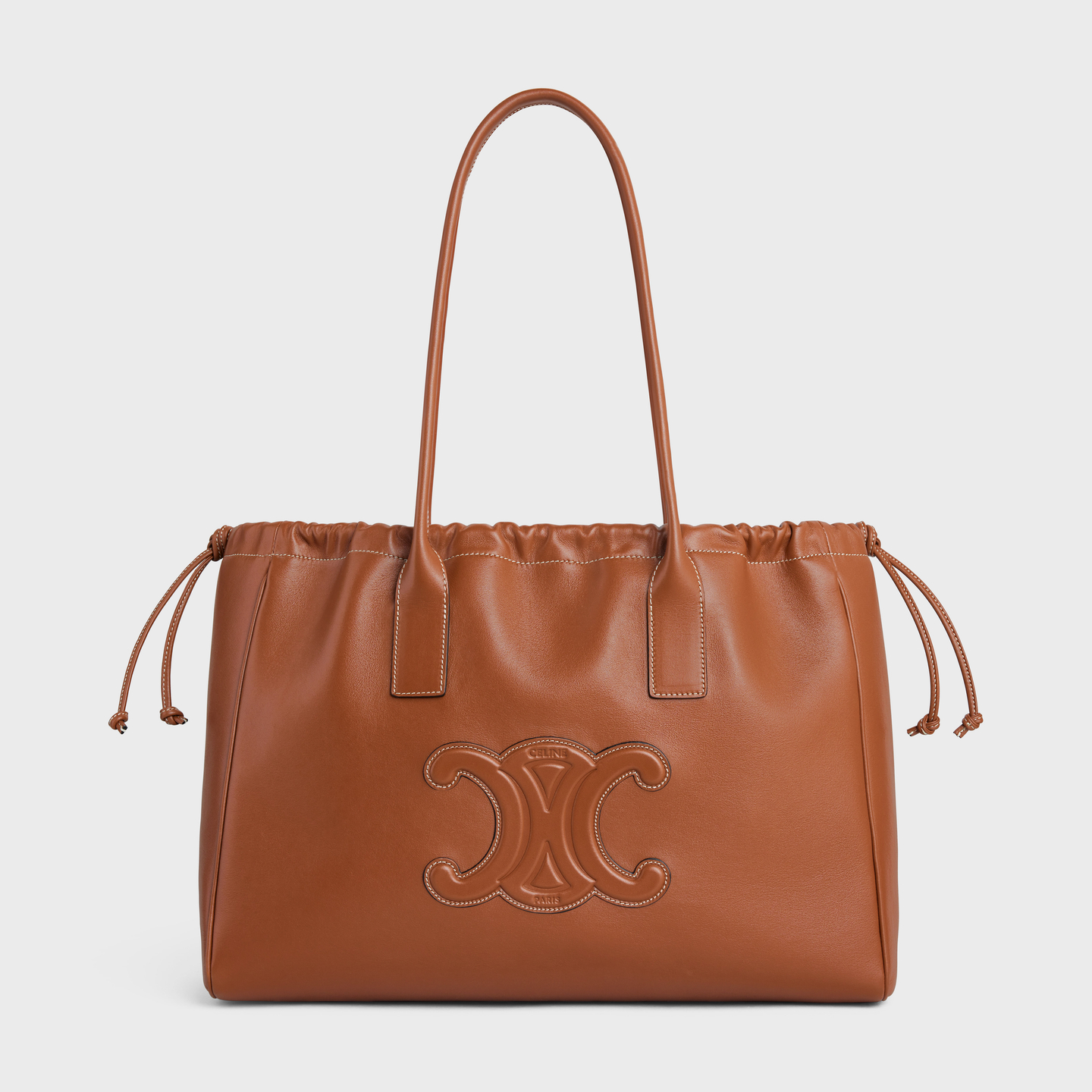 CELINE cabas drawstring cuir triomphe in Smooth Calfskin 199973DU3.04LU