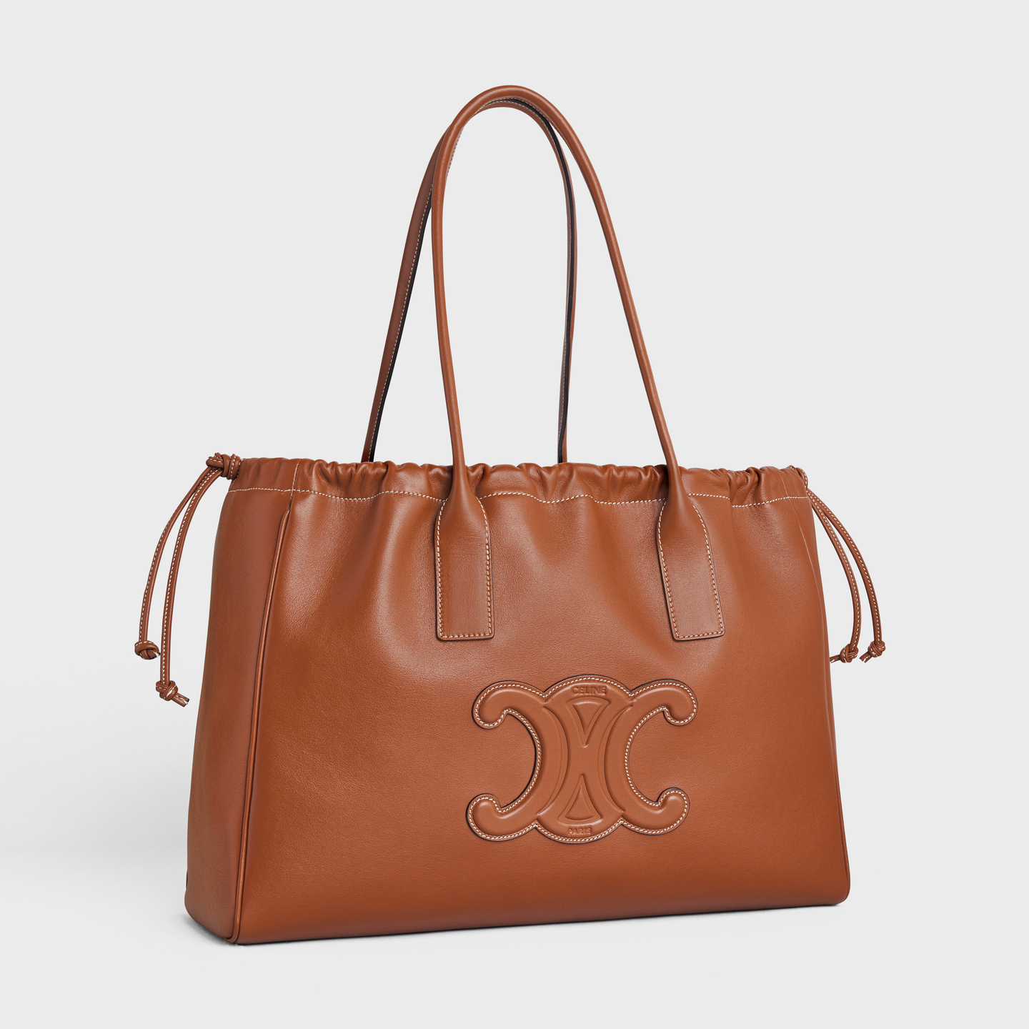 CELINE cabas drawstring cuir triomphe in Smooth Calfskin 199973DU3.04LU