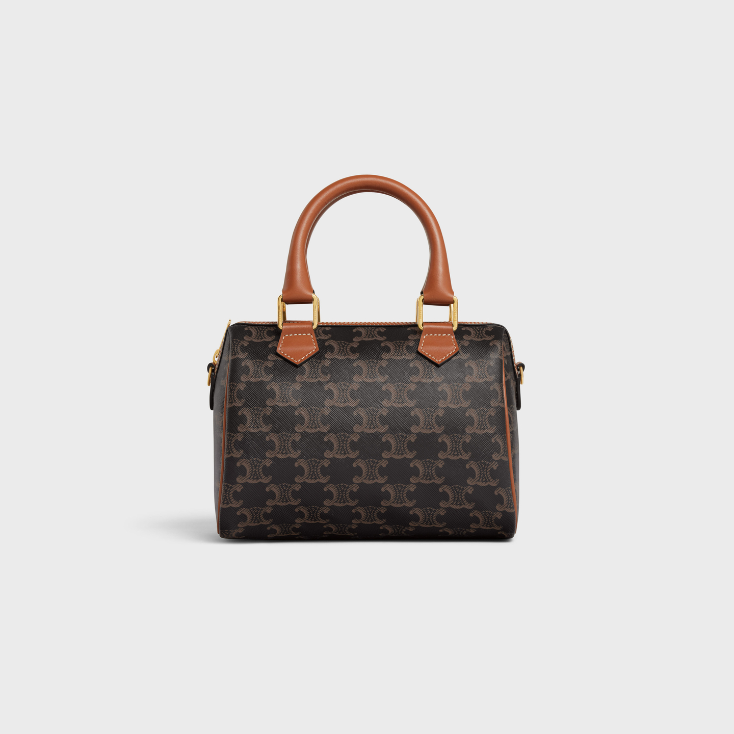 CELINE SMALL BOSTON in Triomphe Canvas and calfskin 113772CAS.04LU