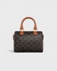 CELINE SMALL BOSTON in Triomphe Canvas and calfskin 113772CAS.04LU