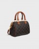 CELINE SMALL BOSTON in Triomphe Canvas and calfskin 113772CAS.04LU