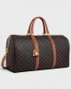 CELINE Large Travel Bag in Triomphe Canvas and calfskin 190672CAS.04LU