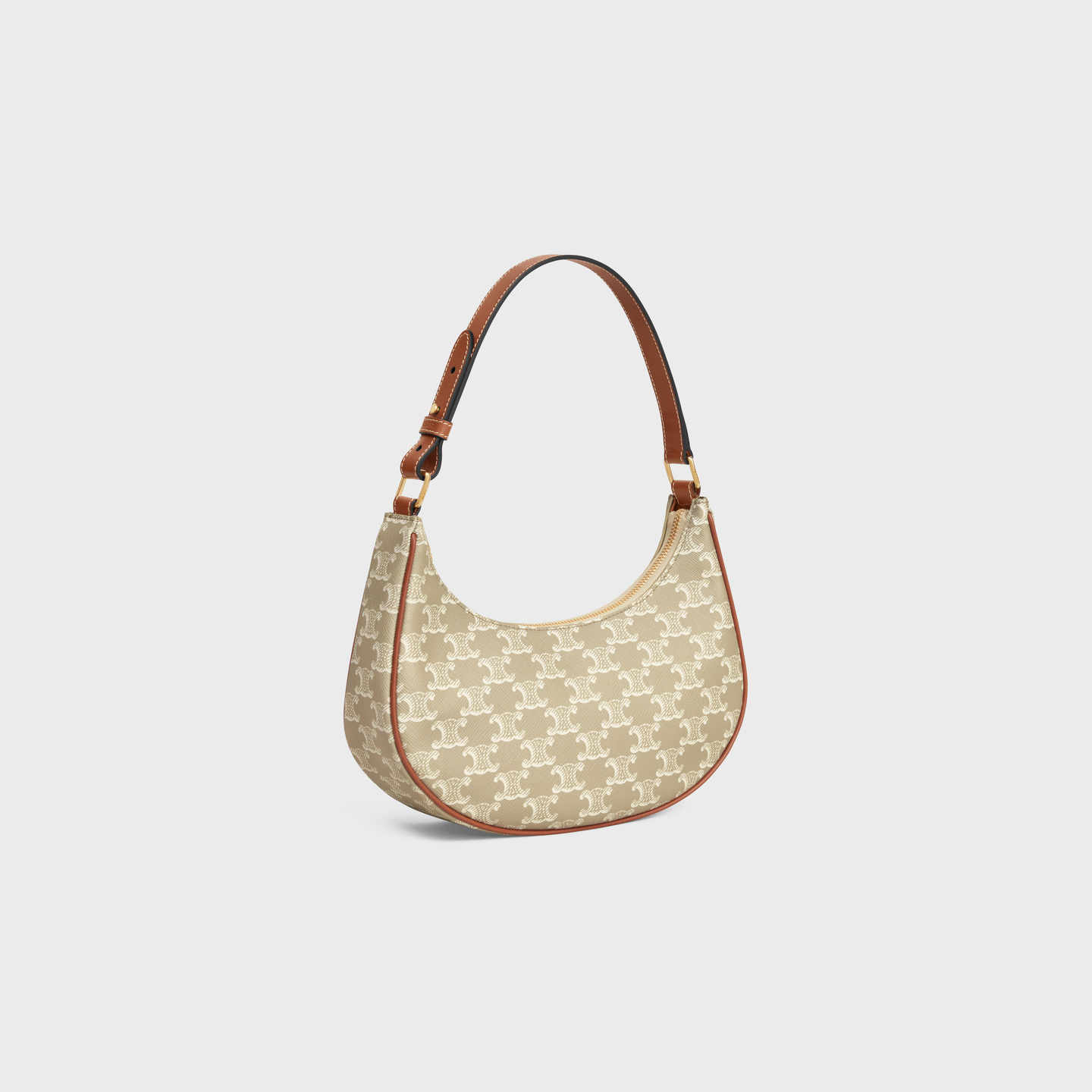 CELINE Ava Bag in Triomphe Canvas and calfskin 193952FLB.02GR