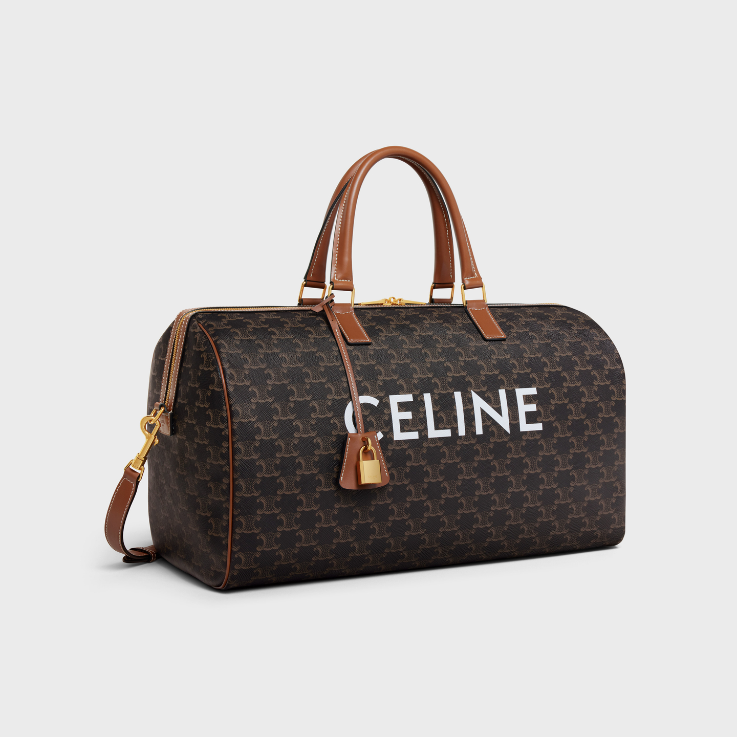 CELINE Medium Travel Bag in Triomphe Canvas with Celine Print 191482CYX.04LU