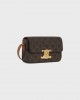 CELINE SHOULDER BAG CLAUDE in Triomphe canvas and calfskin 194142CUZ.04LU