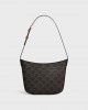 CELINE MEDIUM CELINE CROQUE BAG in Triomphe canvas and calfskin 112272CUZ.04LU