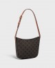 CELINE MEDIUM CELINE CROQUE BAG in Triomphe canvas and calfskin 112272CUZ.04LU