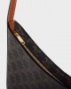 CELINE MEDIUM CELINE CROQUE BAG in Triomphe canvas and calfskin 112272CUZ.04LU