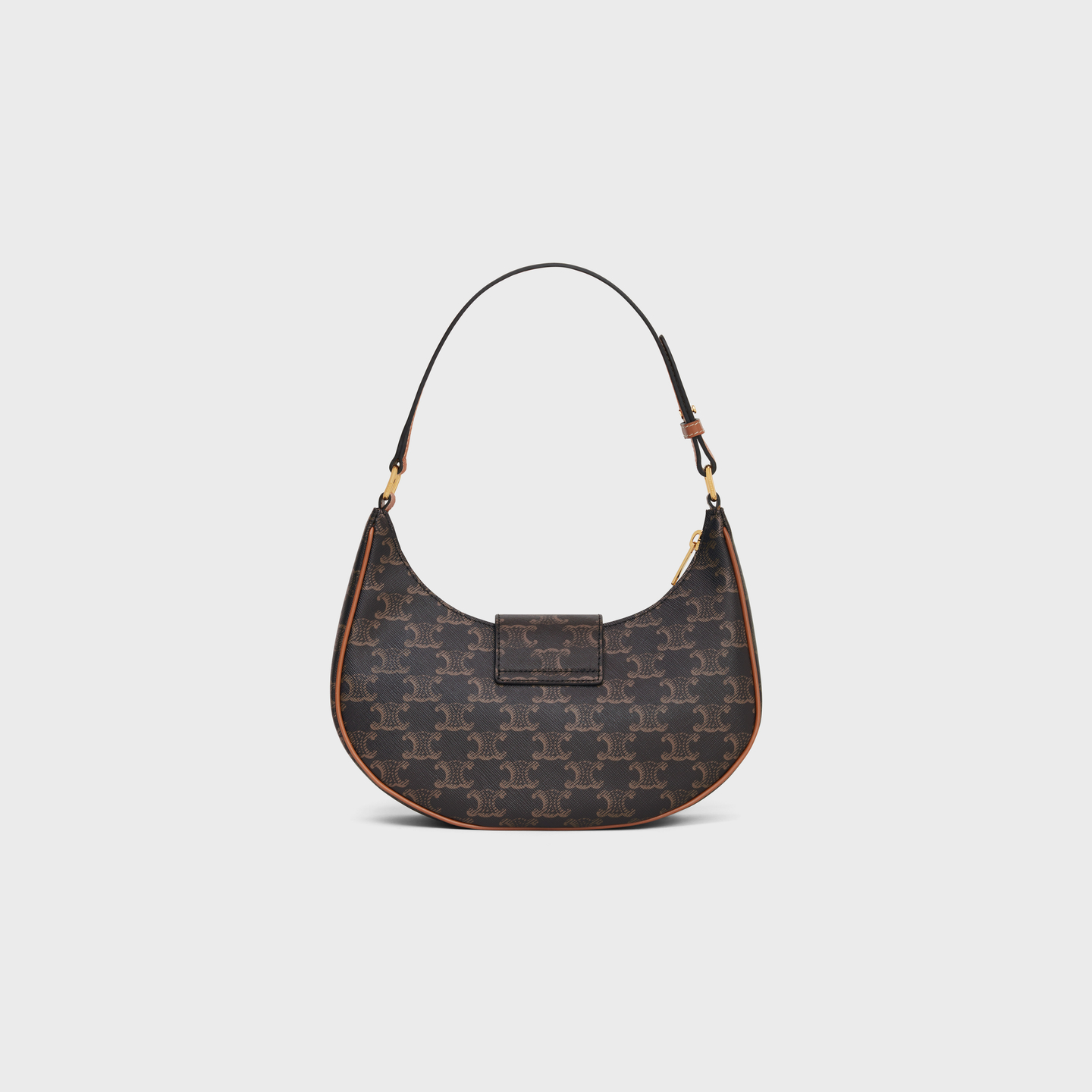 CELINE MEDIUM AVA TRIOMPHE BAG in Triomphe Canvas and calfskin 114492BZJ.04LU