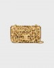 CELINE CHAIN SHOULDER BAG CLAUDE in Triomphe Canvas with leopard print 115202FP3.19LE