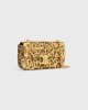 CELINE CHAIN SHOULDER BAG CLAUDE in Triomphe Canvas with leopard print 115202FP3.19LE