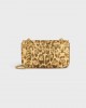 CELINE CHAIN SHOULDER BAG CLAUDE in Triomphe Canvas with leopard print 115202FP3.19LE