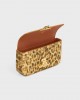 CELINE CHAIN SHOULDER BAG CLAUDE in Triomphe Canvas with leopard print 115202FP3.19LE