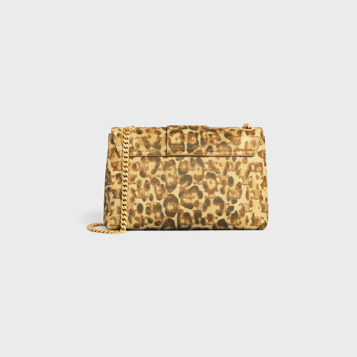 CELINE Medium Celine Victoire Bag in Triomphe Canvas with leopard print 115852FP3.19LE