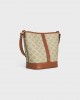 CELINE Small Bucket in Triomphe Canvas and calfskin 191442FLC.02GR