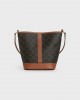 CELINE Small Bucket in Triomphe Canvas and calfskin 191442CAS.04LU