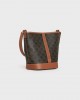 CELINE Small Bucket in Triomphe Canvas and calfskin 191442CAS.04LU