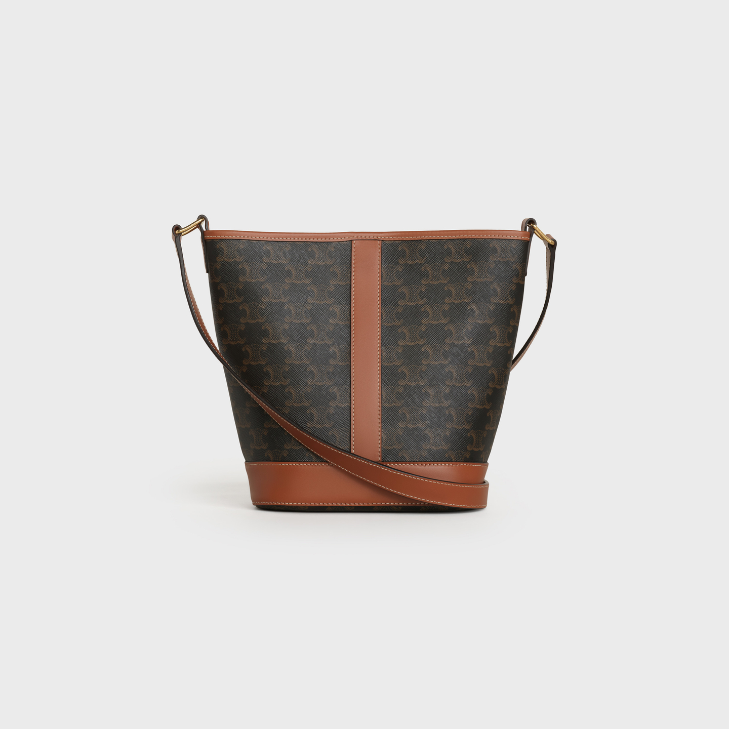 CELINE Small Bucket in Triomphe Canvas and calfskin 191442CAS.04LU