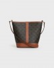 CELINE Small Bucket in Triomphe Canvas and calfskin 191442CAS.04LU