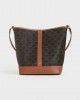 CELINE Medium Bucket in Triomphe Canvas and calfskin 191132CAS.04LU