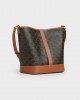 CELINE Medium Bucket in Triomphe Canvas and calfskin 191132CAS.04LU