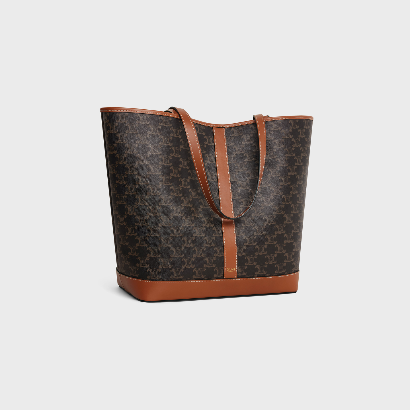 CELINE MEDIUM CABAS in Triomphe Canvas and calfskin 115072CAS.04LU