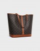 CELINE MEDIUM CABAS in Triomphe Canvas and calfskin 115072CAS.04LU