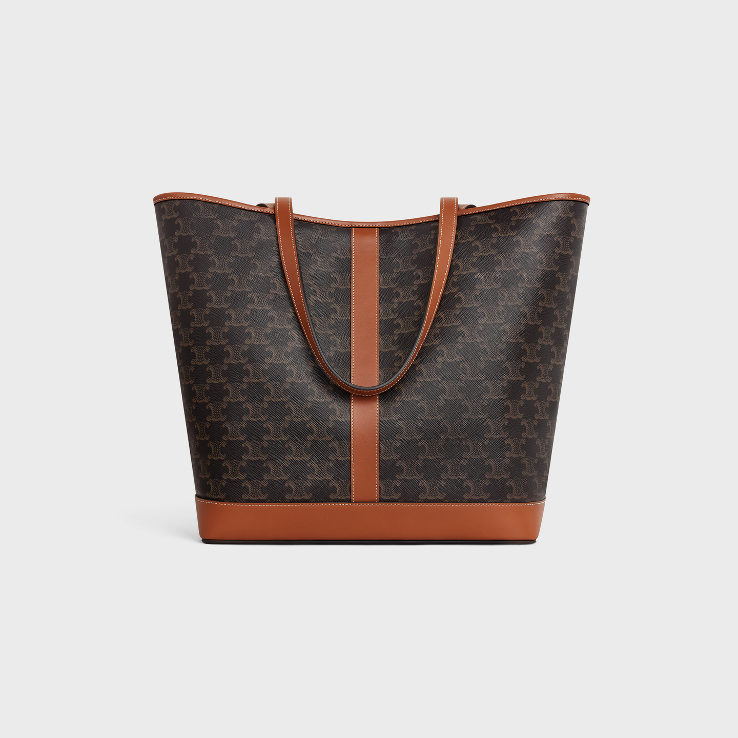 CELINE MEDIUM CABAS in Triomphe Canvas and calfskin 115072CAS.04LU