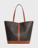 CELINE MEDIUM CABAS in Triomphe Canvas and calfskin 115072CAS.04LU