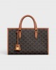 CELINE mini horizontal cabas in Triomphe Canvas and calfskin 199742BZJ.04LU