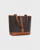 CELINE SMALL CABAS in Triomphe Canvas and calfskin 115082CAS.04LU