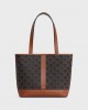 CELINE SMALL CABAS in Triomphe Canvas and calfskin 115082CAS.04LU