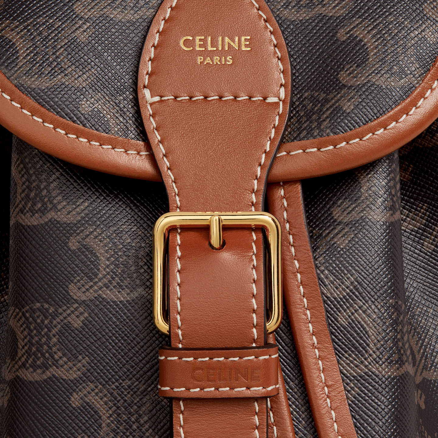 CELINE MINI BACKPACK FOLCO in Triomphe Canvas and calfskin 197662CAS.04LU