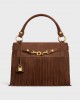 CELINE MEDIUM ANNABEL BAG WITH FRINGES in SUEDE CALFSKIN 114113EZS.19BR