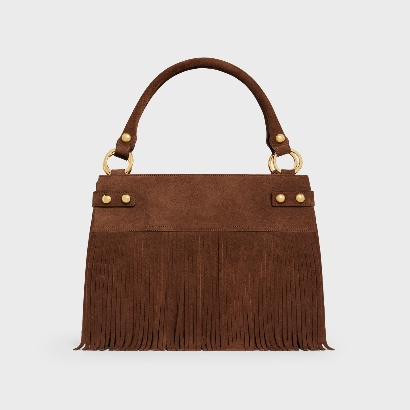 CELINE MEDIUM ANNABEL BAG WITH FRINGES in SUEDE CALFSKIN 114113EZS.19BR