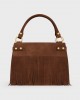 CELINE MEDIUM ANNABEL BAG WITH FRINGES in SUEDE CALFSKIN 114113EZS.19BR