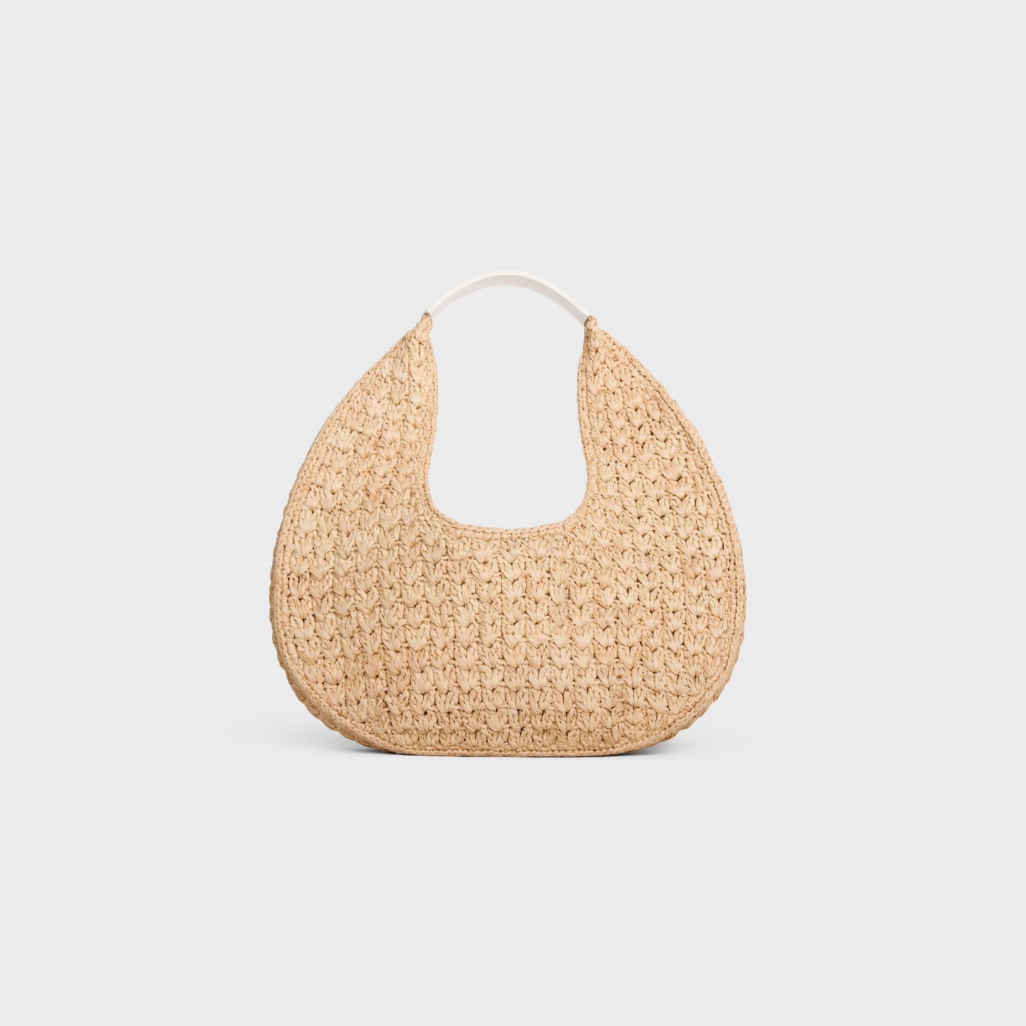 CELINE celine classic panier HOBO BAG in Raffia and Calfskin 112772EYR.01BC