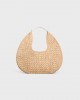 CELINE celine classic panier HOBO BAG in Raffia and Calfskin 112772EYR.01BC