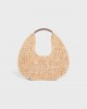 CELINE celine classic panier HOBO BAG in Raffia and Calfskin 112772EYR.02NT