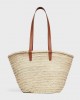 CELINE MEDIUM CELINE CLASSIC PANIER in Palm leaves and Calfskin 192622EFA.04LU