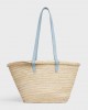 CELINE MEDIUM CELINE CLASSIC PANIER in palm leaves and Calfskin 192622CGG.07PB