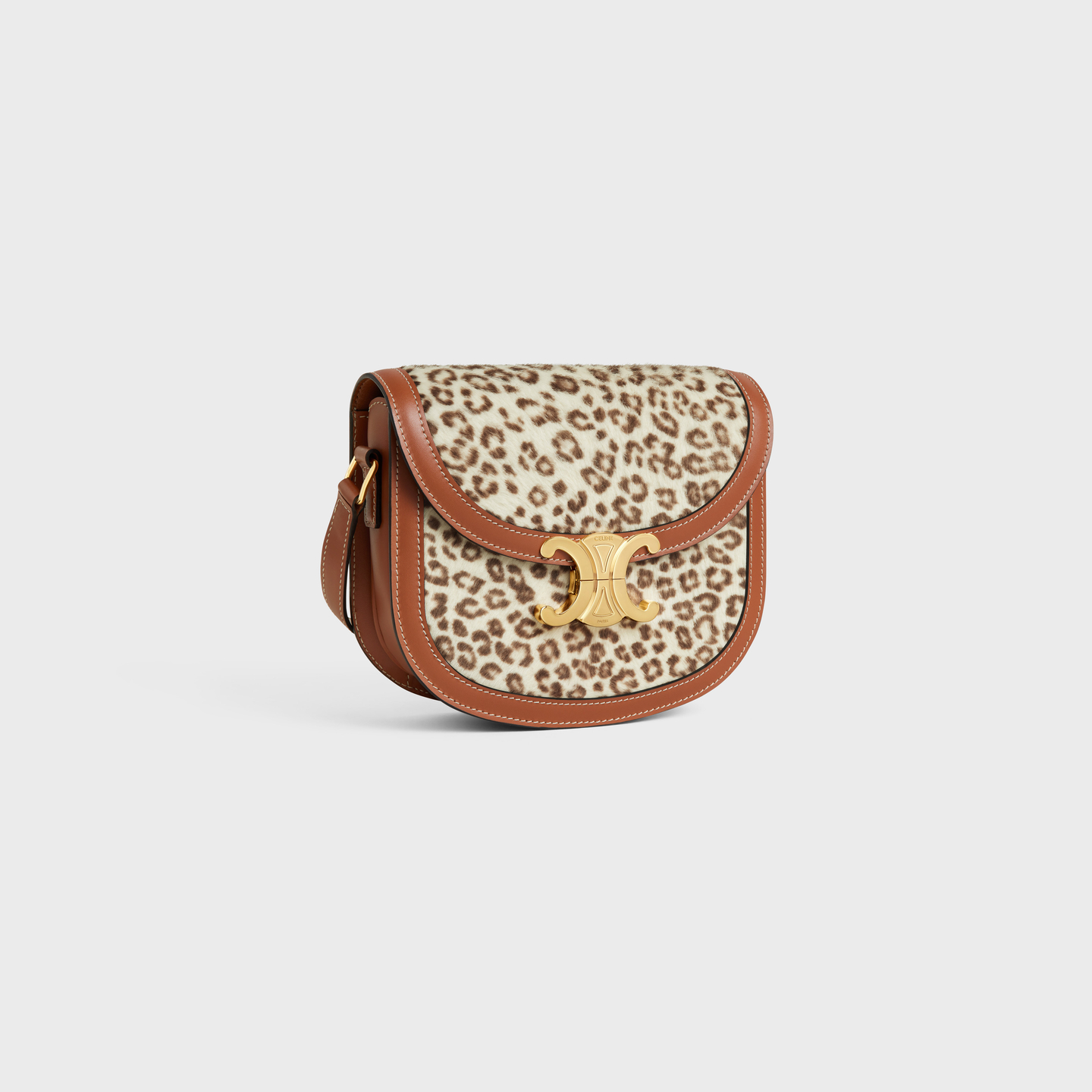 CELINE BESACE CLEA in PONY CALFSKIN WITH LEOPARD PRINT 110963FL2.19LE